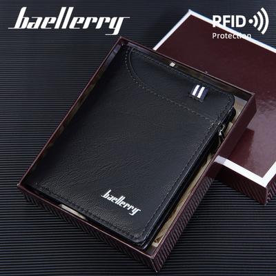 Baellerry мужской короткий кошелек RFID с несколькими отделениями для карт, модный кошелек на молнии для монет