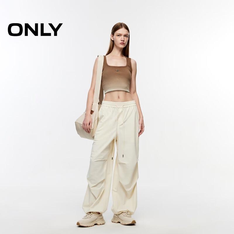 ONLY Women's High-Waist Pleated Cargo Pants