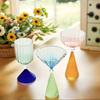 3pcs Gradient High Borosilicate Glass Goblets, Champagne, Wine, Cocktail Stemmed Glasses, Suitable for Wines, Coffee, Juice, Milk, Gifts