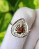 Liddicoatite Natural Tourmaline 925 Sterling Silver CZ Ring Sz 7.75 US, A85 Gift