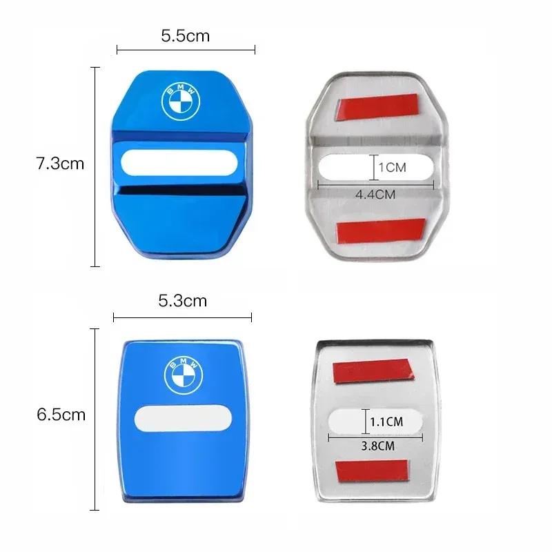 For BMW E46 E90 E60 F30 F10 E39 E36 F20 G30 G20 E87 E92 E91 E30 4Pcs Car Door Lock Buckle Protective Covers Zinc Alloy Cover