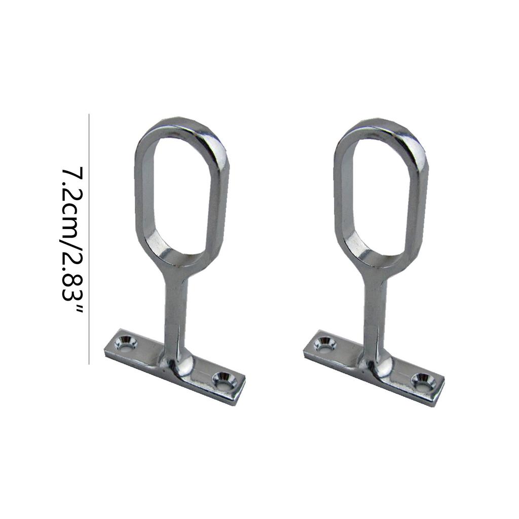 2 шт. кронштейн для крепления карниза к потолку из цинкового сплава, труба для гардероба, подвесной рельс, держатель фланца, гнездо, простая установка