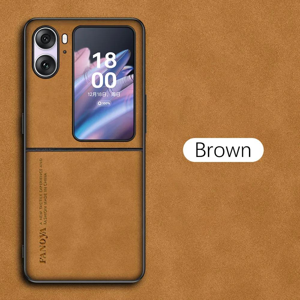 Lambskin Leather Case For OPPO Find N2 N3 Flip 5G FindN2 N3 Flip CPH2437 PGT110 Camera Shockproof Soft Bumper Cover Coque