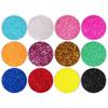 Brown Nail Powder Nail Glitter Comprehensive Set, Mixed Colors, 12 Pieces