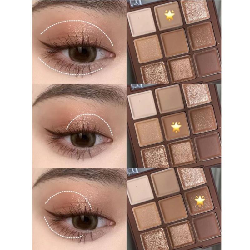 HER ORANGE Девятицветная палитра теней для век жемчужные матовые большие блестки тонкие блестящие тени для век Sleeper