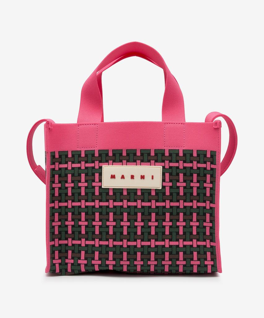 Marni Small Shopping Knit Jacquard Tote Bag - Multicolor / Shmp0083Q0P5799Zo602