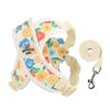 Spring New Style Floral Dog Harness And Leash Set, Adjustable & Comfortable For Small Dogs, Canvas Digital Printing Breathable W