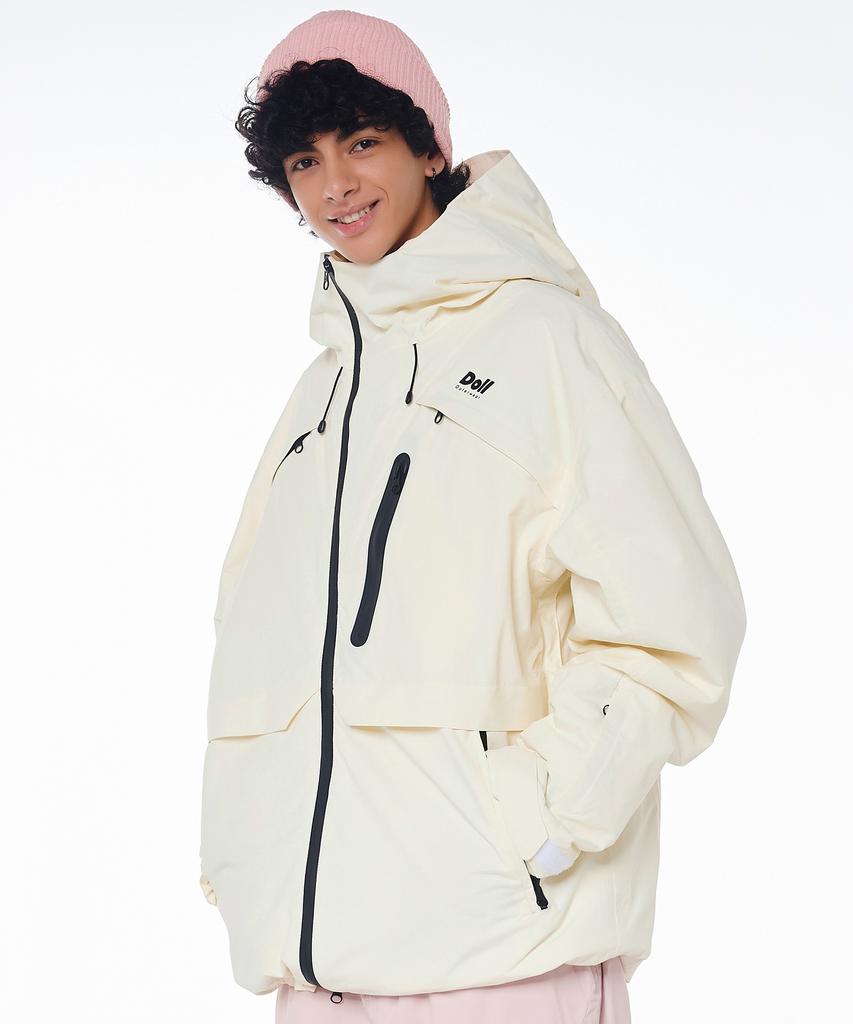 Doll Outerwear 2425 Arte Snowboard Jacket Ivory Unisex