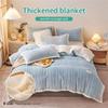 Home Thick Bed Blanket Double Sided Lamb Cashmere Fleece Plaid Blankets Winter Warm Throw Sofa Cover Newborn Wrap Kids Bedspread Throw Bedspread