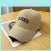 Color Simple Solid Letter Embroidery Women Summer Casual Sunshade Cap Baseball