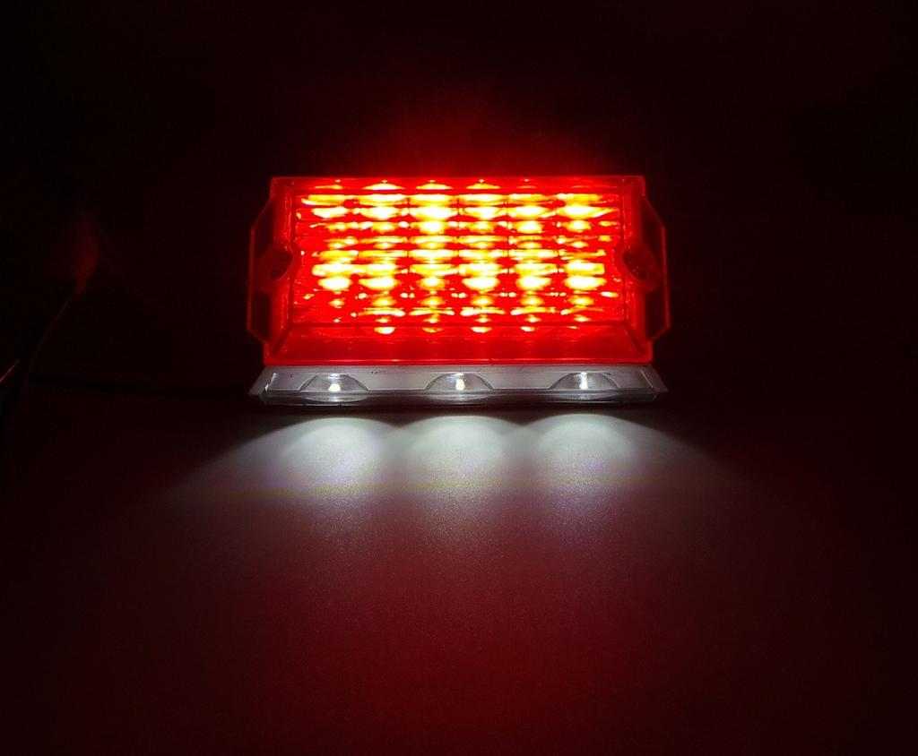 LED Marker Light 12-24V 4 Functions Red, Off-Road