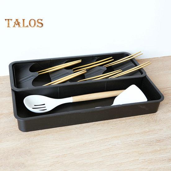 Ящик для хранения столовых приборов, расширяемый ящик, съемный, сохраняет порядок, экономит место, стабильный органайзер для посуды