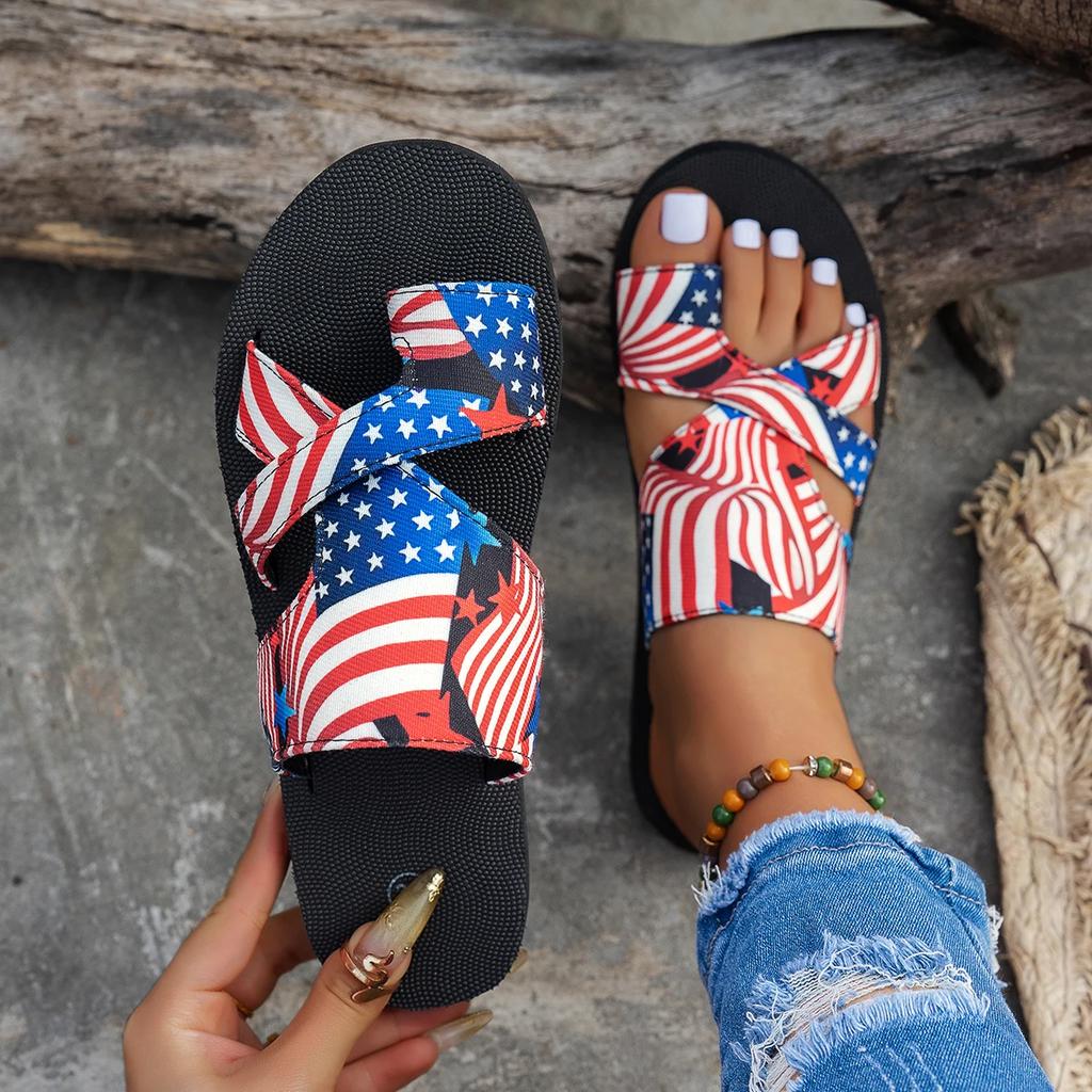 Модные женские тапочки, сандалии-слайды, разноцветные сандалии на платформе, модная обувь с открытым носком, этнический стиль, легкие тапочки, летние шлепанцы для женщин