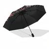 Monster Jam, Grave Digger Themed Automatic Opening and Closing Umbrella, Compact Travel Umbrella, Lightweight and Portable, Suitable for Bea