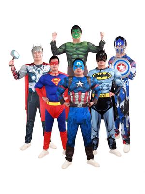 Взрослый мужской костюм для косплея на Хэллоуин: Капитан Америка, Халк, Тор, Оптимус Прайм, Человек-паук