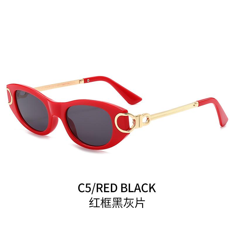 New Advanced Metal Sunglasses Fashion Oval Glasses Brand Designer Vintage Sun Glasses Uv400 Shades High Quality