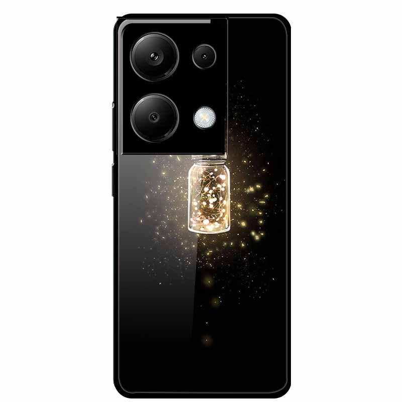 Чехол для Redmi NOTE 13 PRO 4G с закаленным стеклом и эстетичной цветной покраской