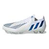 adidas Predator Edge.1 L AG Футбольные бутсы для мягкого искусственного газона Бело-синие Мужские футбольные бутсы GW3656