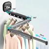 Wall Mounted Drying Clothes Hanger Balcony Household Without Punching Cloth Hangers 360 Degree Rotating Folding Clothes Racks