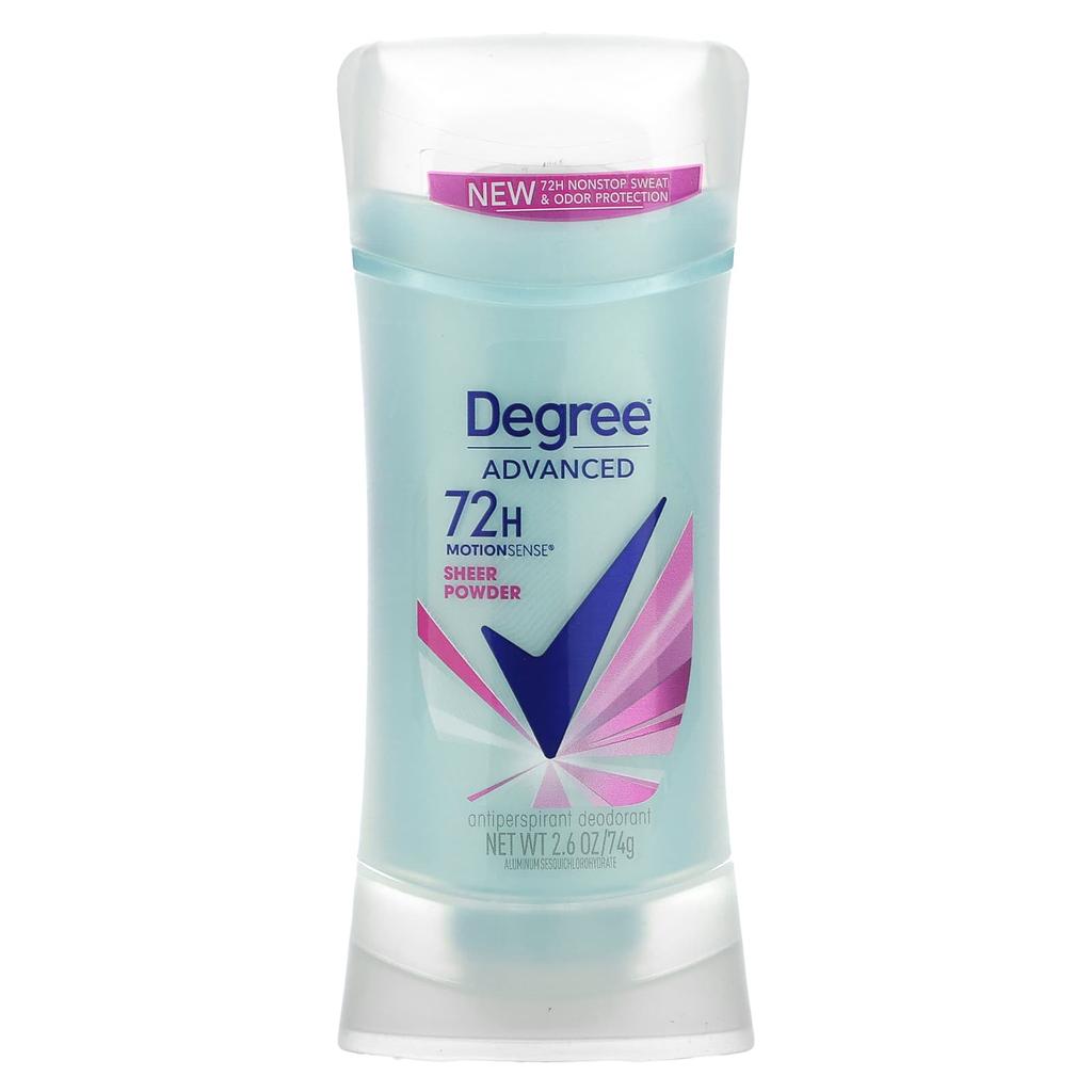 Degree Advanced, 72-Hour MotionSens, Antiperspirant Deodorant, Shea Powder, 2.6 Oz (74 G)