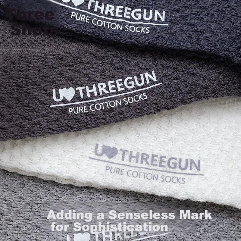 THREEGUN [Touch Series] Men's Socks, Pure Cotton 100%, Odor-Resistant, Wear-Resistant Socks for Men, Mesh Short Socks, 10A