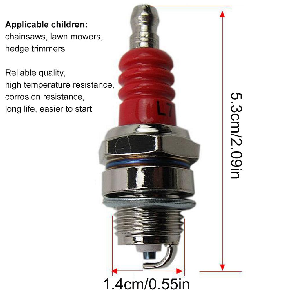 Трехсторонняя свеча зажигания L7T, 2-тактный электрод, бензиновая бензопила, кусторез, двигатель 2500 3800 4500 5200, замена
