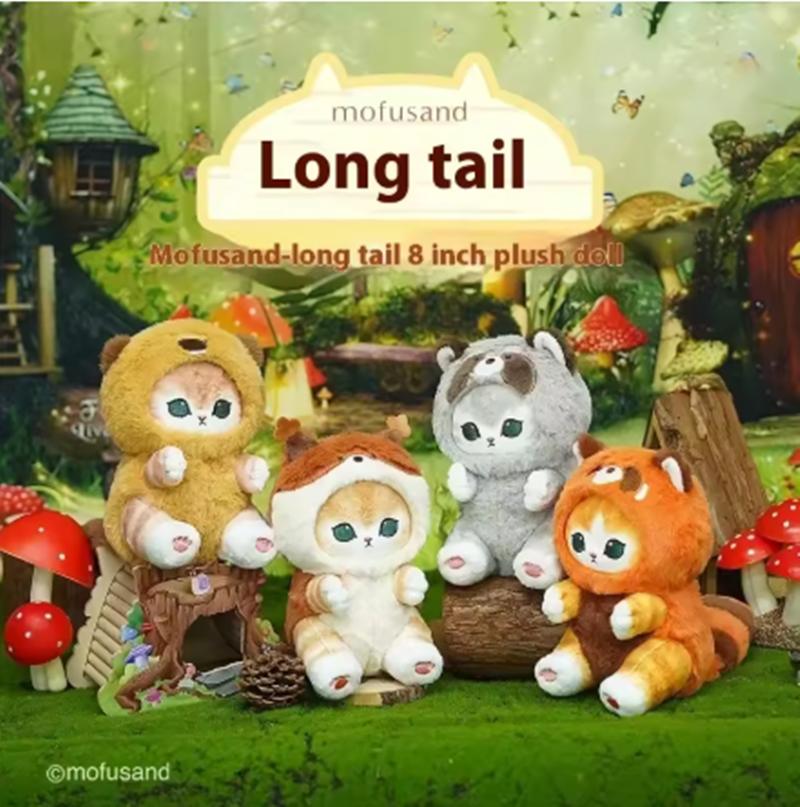 Mofusand Long Tailed Animals Series Plush Doll Cute Shark Cat Soft Doll Kawaii Stuffed Plushie Toy Gift For Kids