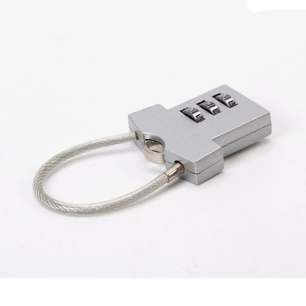 3 Digit Password Lock Steel Wire Suitcase Luggage Coded Lock Multifunctional Security Lock