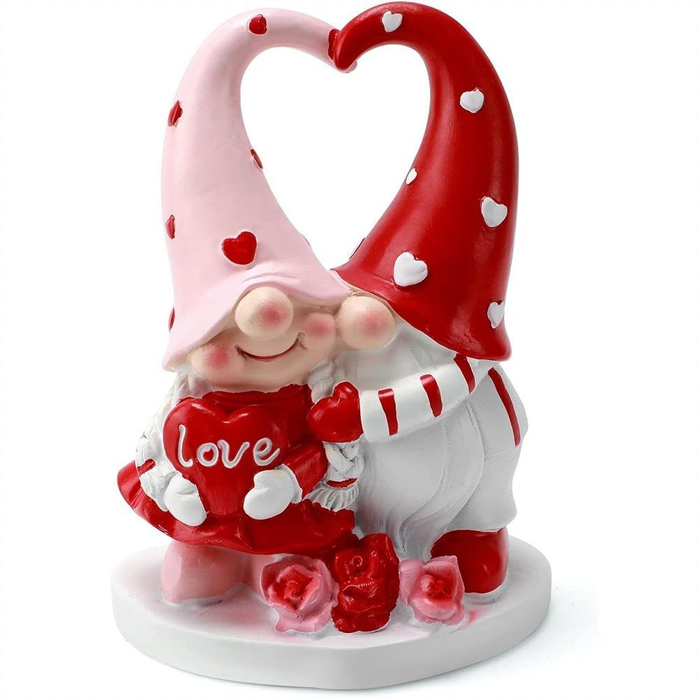 Decorative Valentine's Day Decor Romantic Heart Ornament Cute Heart Dwarf Figurine  Lover Gift
