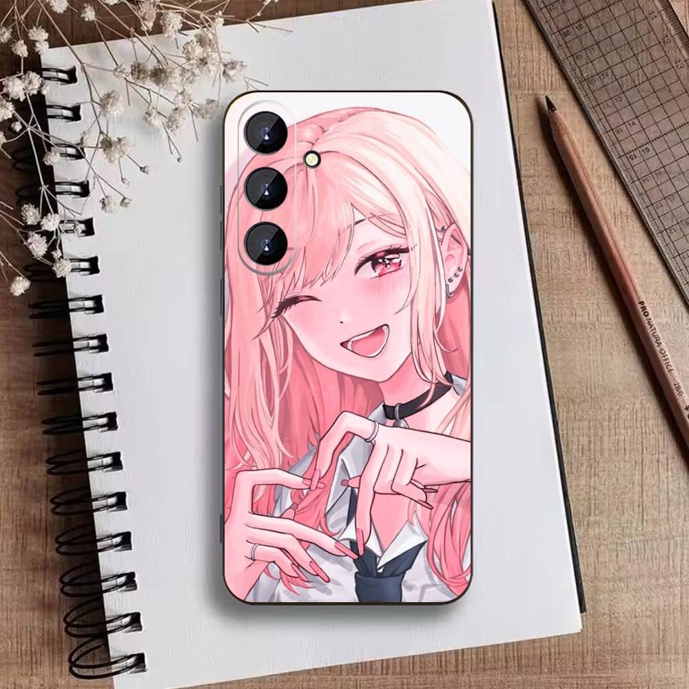 S-Darling Марин Китагава Цветной Серебристый Чехол Для Телефона Samsung Galaxy A73,A72,A71,A70,A52,A51 Другие Мягкий Черный Чехол