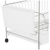 Iris Plaza Tension Mount Dish Drainer, Over-the-Sink Basket, Stainless Steel, 2-Tier, Slim Size, White, Space-Saving, Tension Mount Dish Drainer (SSDD