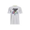 Printed Letter Pullover Crew Neck Short Sleeve T-Shirt Men Tops White 1374212-100