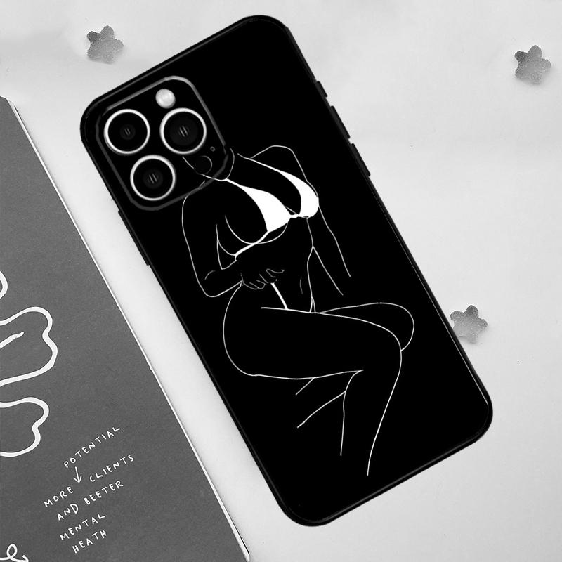 Сексуальный Ню Женский Художественный Чехол Для Телефона Для iPhone 17 Pro Max 11 14 15 16 Pro Max 12 13 mini 16 Plus 16e 17 Air Funda
