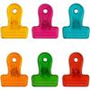 Pack of 6 Multicolored Magnetic Memo Clips for Notes Photos or Bag Closure