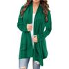 Women's Asymmetrical Open Front Knit Cardigan Long Sleeve Casual Cover Up Loose Fit