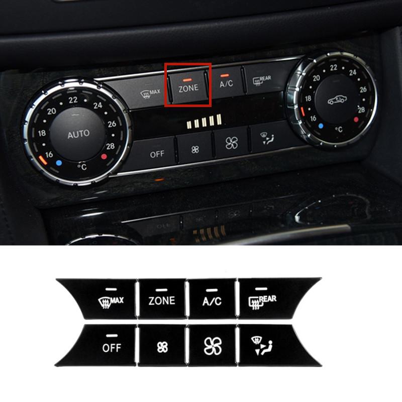 Центральная консоль автомобиля, наклейка на кнопку переменного тока, подходит для Mercedes Benz C Class W204 GLK X204, авто интерьер