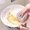 3/5/10pcs Double-sided Sponge Cleaning Kitchen Dish Sponge Brush Household Cleaning Rag Non-greasy Scouring Pad Steel Ball