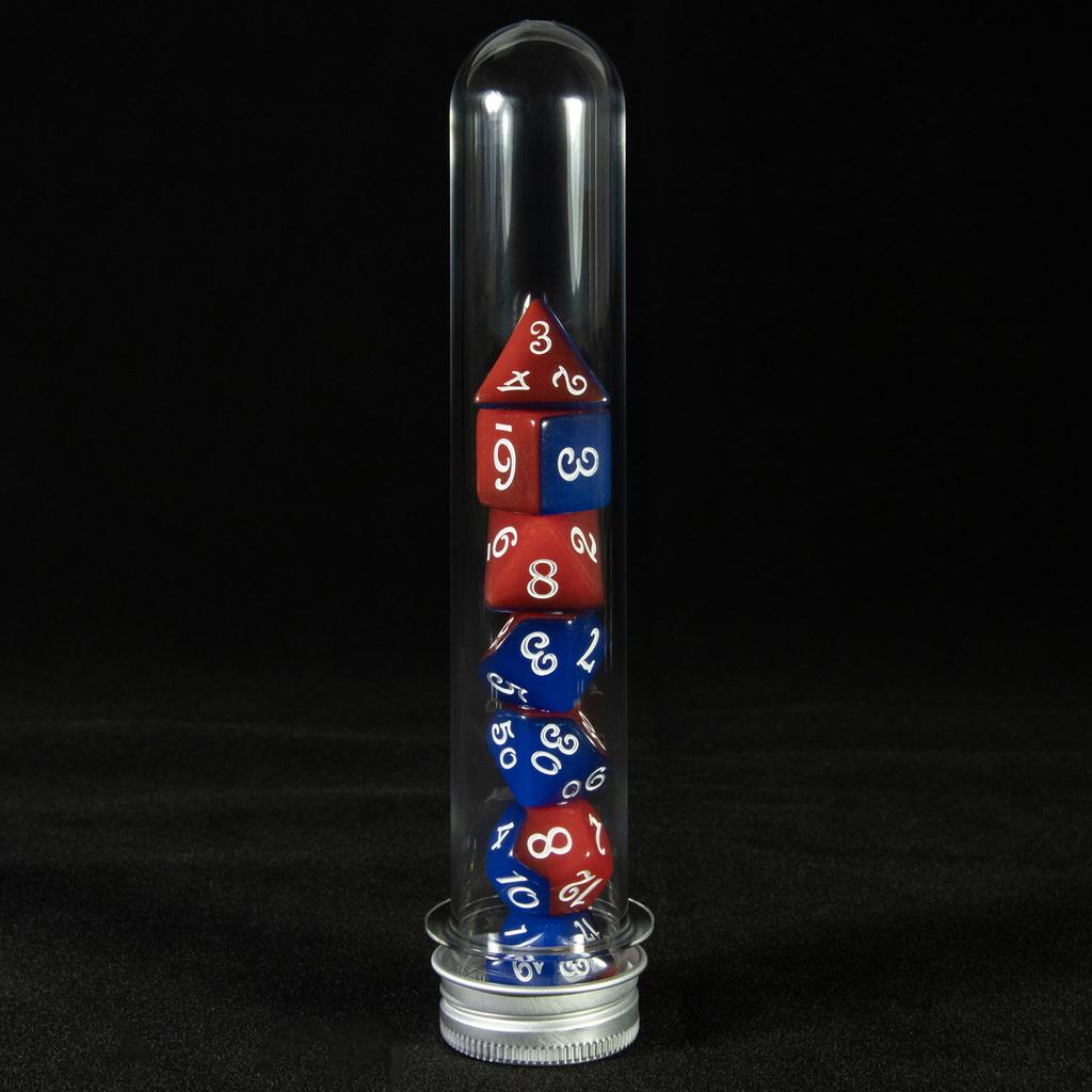 DND Dice Set 7pcs Splic Colors Polyhedral Game Dice with Tube for Entertainment Funny Party Board Games
