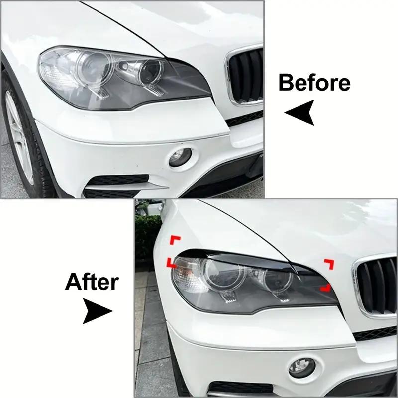 Накладки на фары "брови" для BMW X5 E70 30d 48i 30i 35d 40d 30d 50i 35i M50d 2006-2013 Накладка-стикер на фару