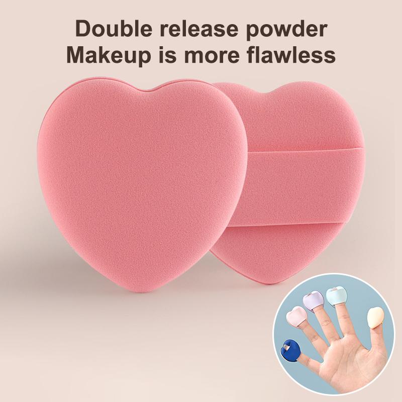 20 шт. Мини-подушечки в форме сердца, пуховка для пудры с воздушной подушкой, без латекса, смешанная губка и косметическая пуховка используются для жидкой основы