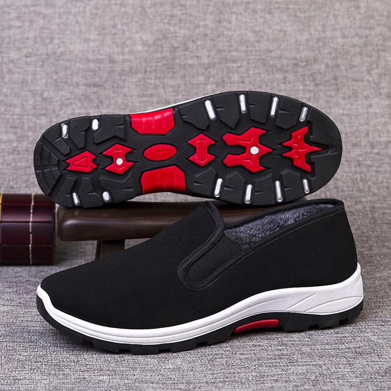 Winter High-top Cotton Shoes Non-slip and Wear-resistant One-pedal Piled Warm Cotton Boots Thickened Elderly Work Old Beijing Cloth Shoes