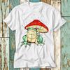 230 Gsm 100% Cotton Frog Star With A Magic Mushroom Umbrella T Shirt Top Design Unisex Ladies Mens Tee Retro Fashion Vintage Shirt S893