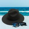 Beach Straw Hat Solid Color Wide Brim Sunshade Anti-UV Breathable Foldable Color Matching Summer Vacation Sun Cap Unisex Travel Hat