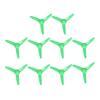 10Pcs 70mm 3 Blades Propeller Plastic DIY Toy Boat RC Car Rotating Accessories 2mm HoleGreen