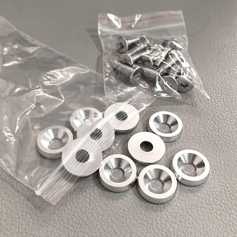 10Pcs M6 Car Modified Hex Fasteners Fender Washer Bumper Engine Concave Screws Car-styling Parts