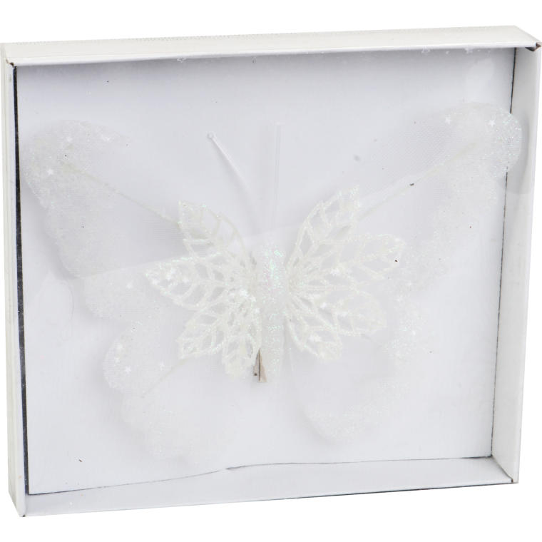 Elegant glitter butterfly decoration on a clasp