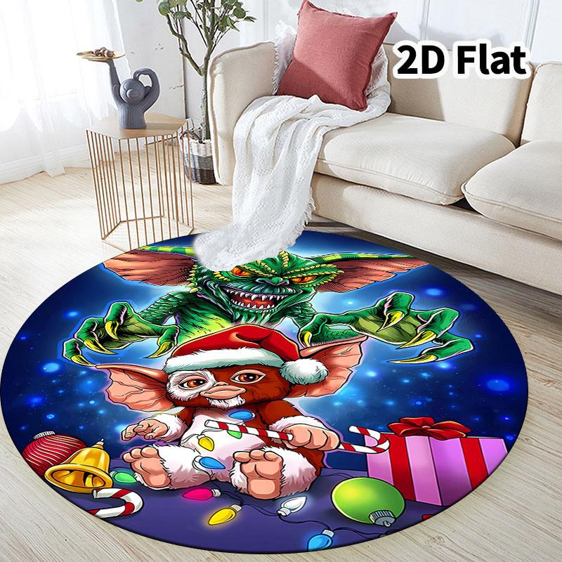 Gizmo Gremlins Round Area Rug Carpet Rug For Living Room Bedroom Sofa Playroom Decor Nonslip Floor Mat