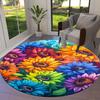 1pc Office Carpet Chair Mats Colorful Sunflowers Garden Perfect for Decorating Office Chairs, Living Rooms, Or Bedrooms.YDT223