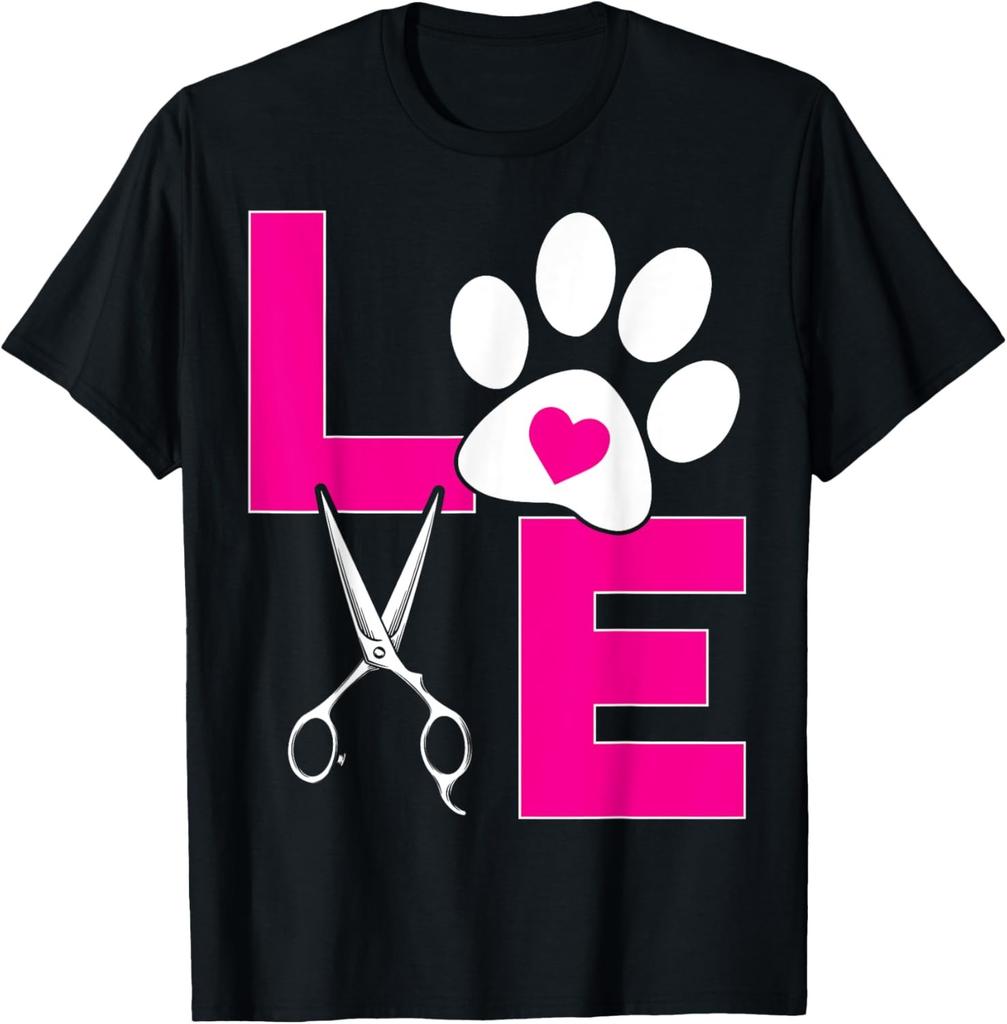 Cute Dog Groomer Funny Gift Dog Grooming Love Christmas T-Shirt