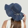 French Style Folding Straw Hats Spring Summer Women's Sun Hat Pearls Strap Straw Hat  Female
